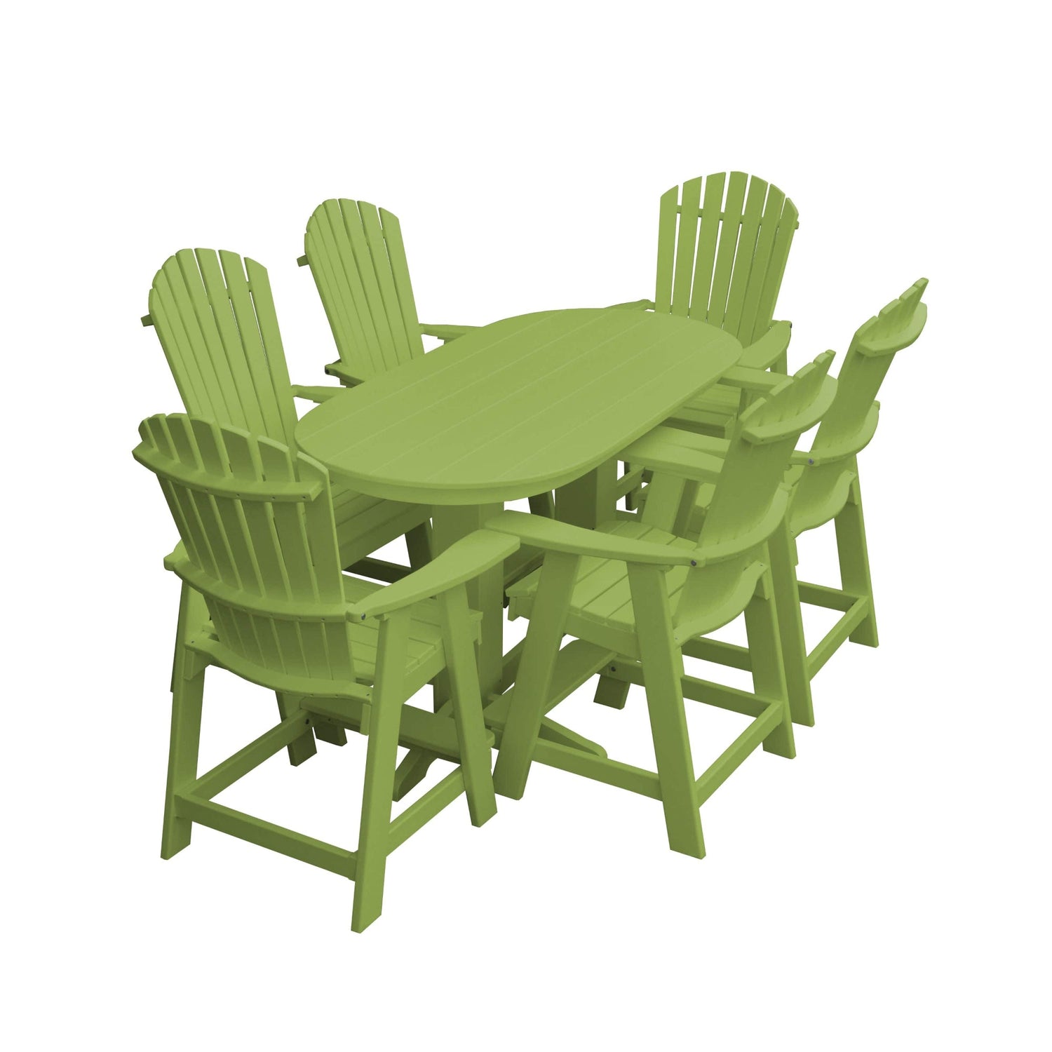 Keystone Amish Co. Sunburst 7-Piece Counter Height Poly Oval Dining Set