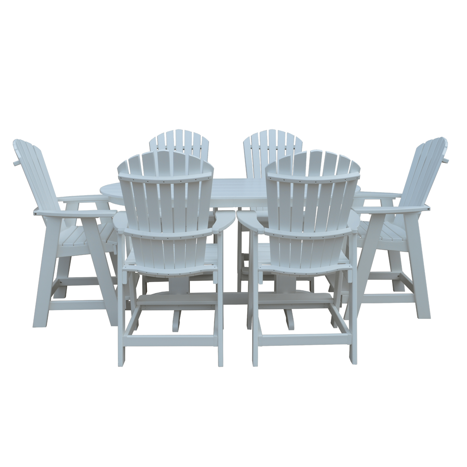 Keystone Amish Co. Sunburst 7-Piece Counter Height Poly Oval Dining Set