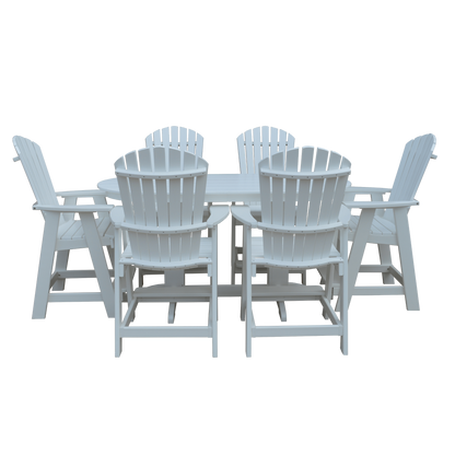 Keystone Amish Co. Sunburst 7-Piece Counter Height Poly Oval Dining Set