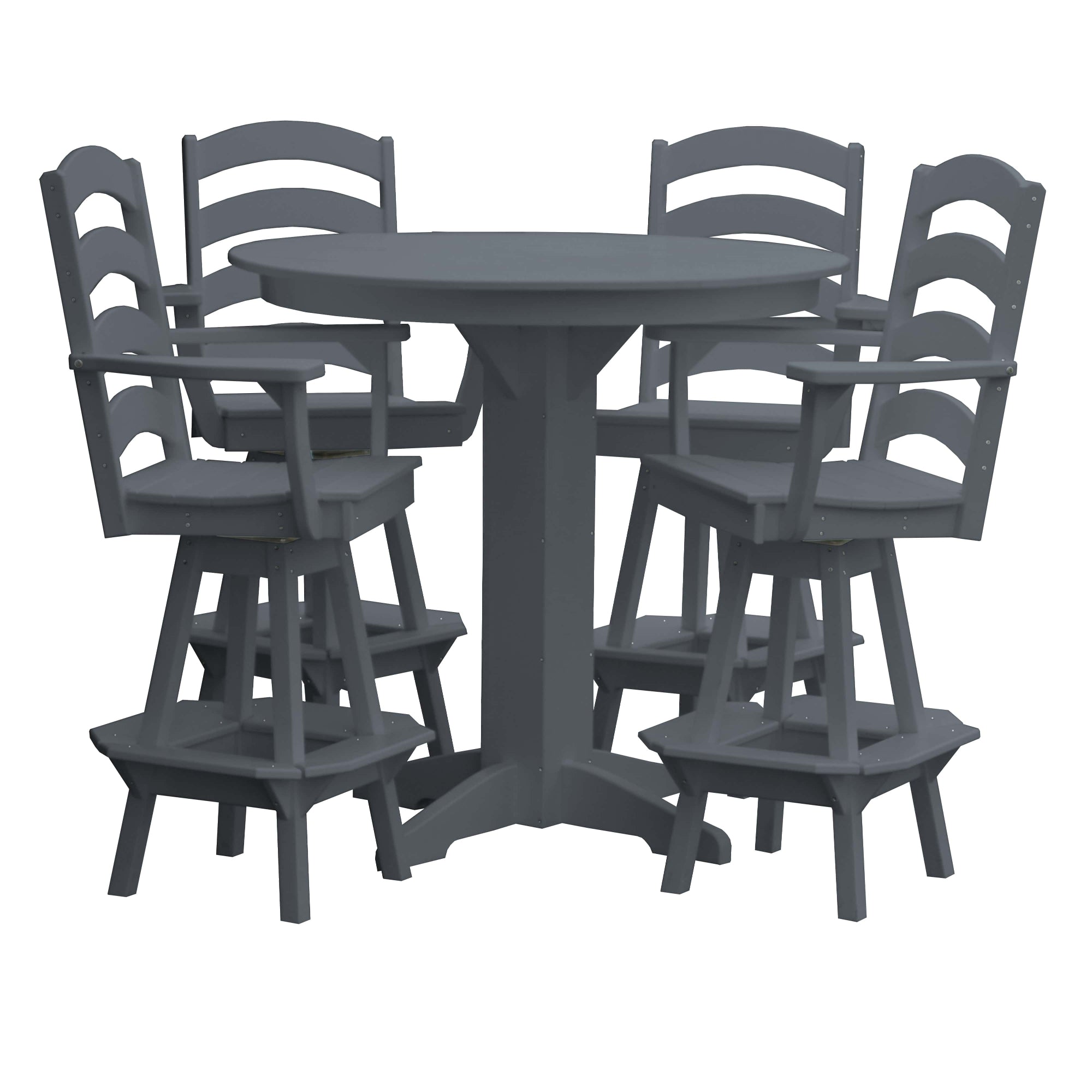 Keystone Amish Co. Josie 5-Piece Poly Bar Dining Set with Round Table