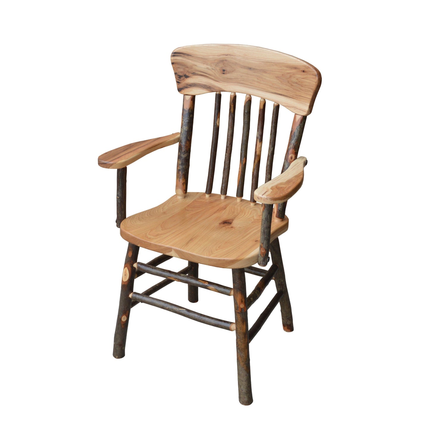 Keystone Amish Co. Hickory Rustic Dining Arm Chair