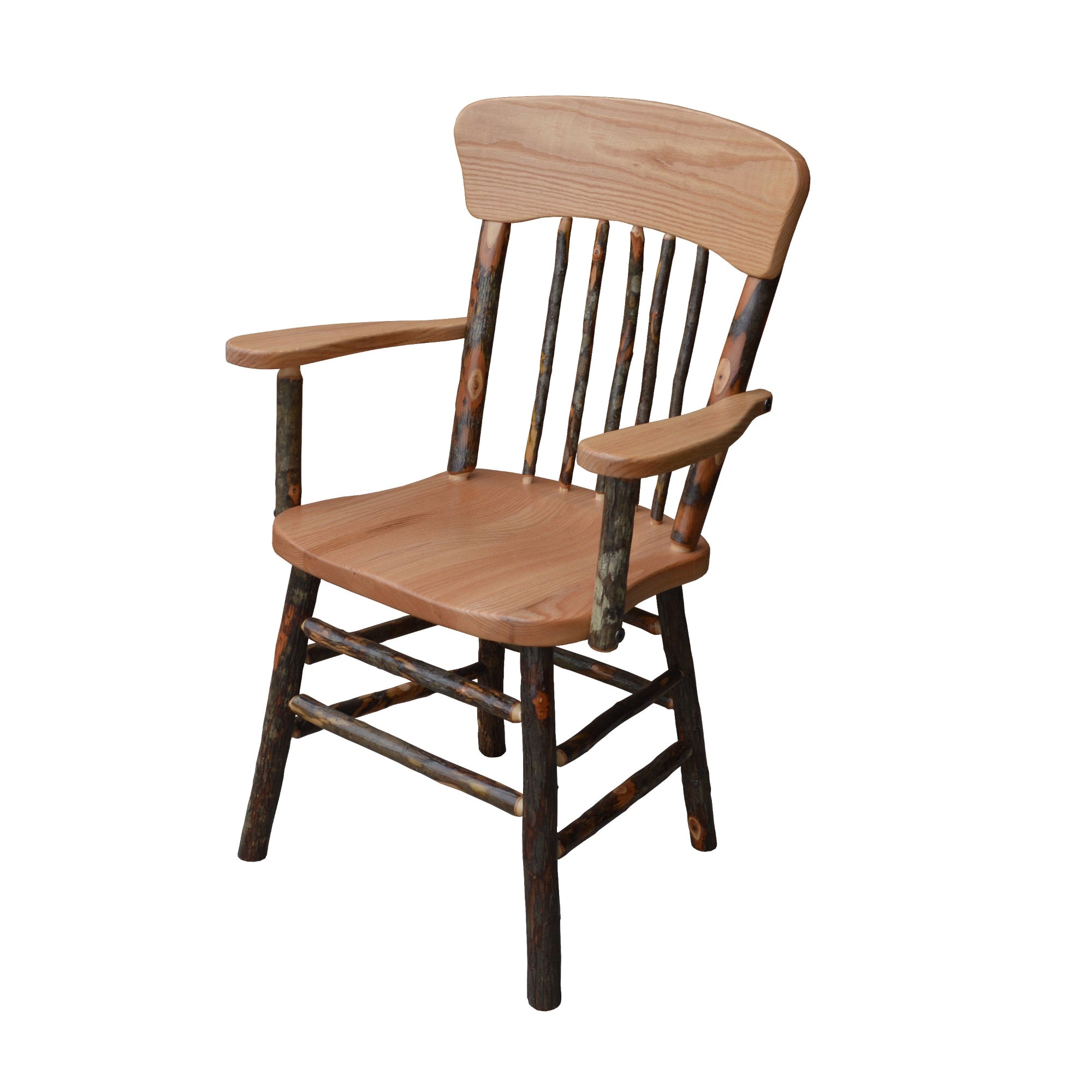 Keystone Amish Co. Hickory Rustic Dining Arm Chair