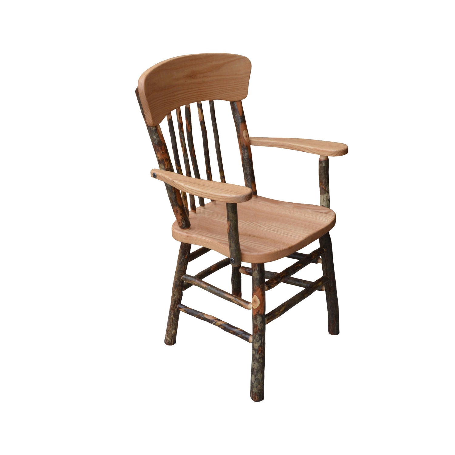 Keystone Amish Co. Hickory Rustic Dining Arm Chair