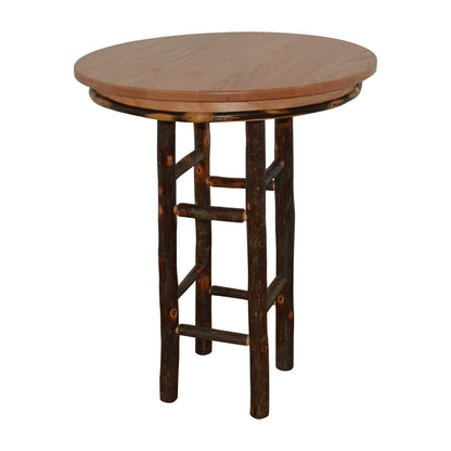 Keystone Amish Co. Round Hickory Rustic Bar Table
