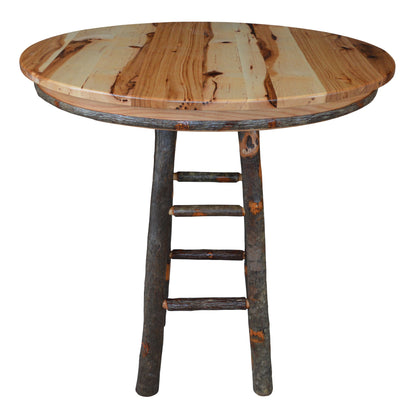 Keystone Amish Co. Round Hickory Rustic Bar Table