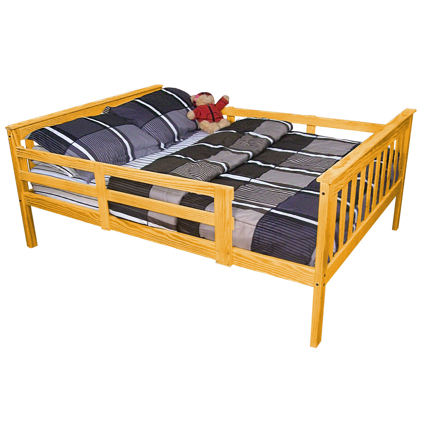 Versaloft Mission Amish Made Kids Bed Frame with Guardrails