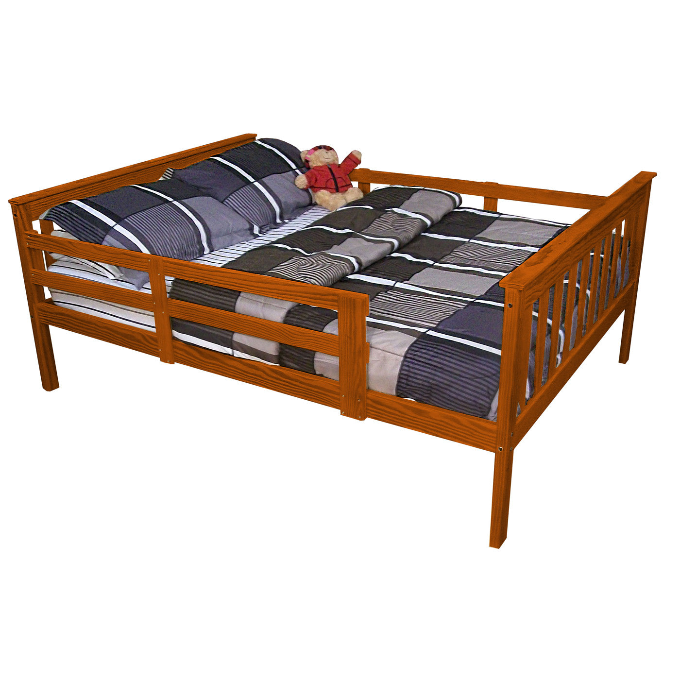 Versaloft Mission Amish Made Kids Bed Frame with Guardrails