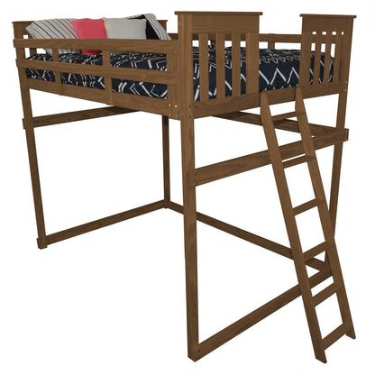 Versaloft Mission Amish Made Loft Bed Frame with End Ladder
