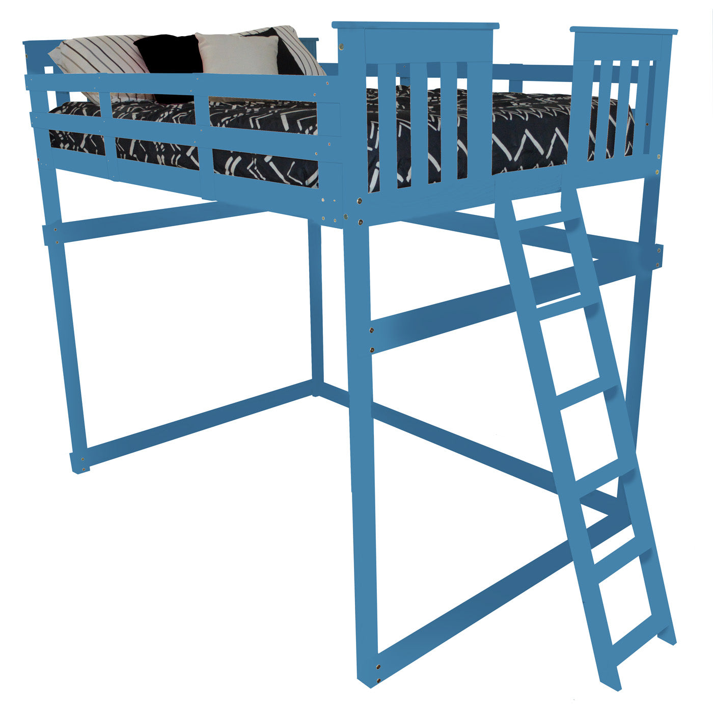 Versaloft Mission Amish Made Loft Bed Frame with End Ladder