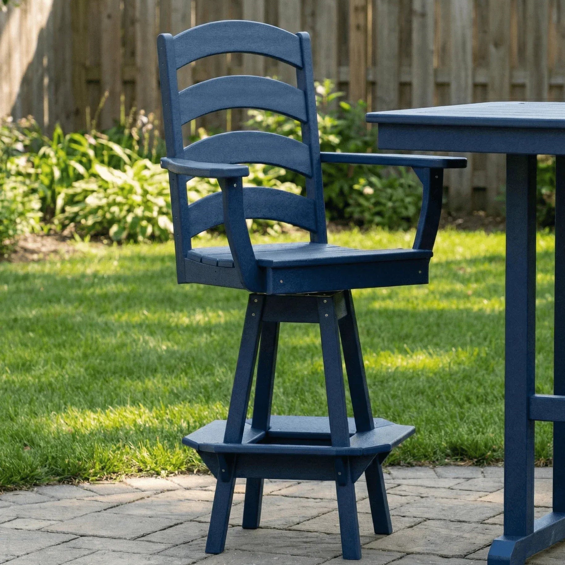 Keystone Amish Co. Josie Poly Outdoor Swivel Bar Chair