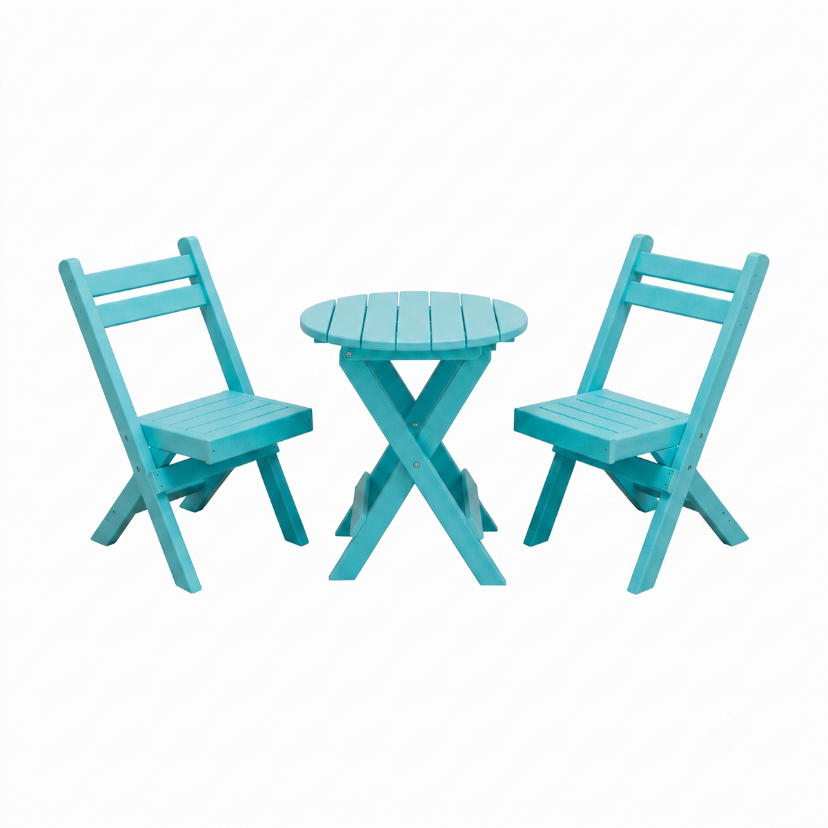 Keystone Amish Co. Coronado Round Poly Folding Bistro Set
