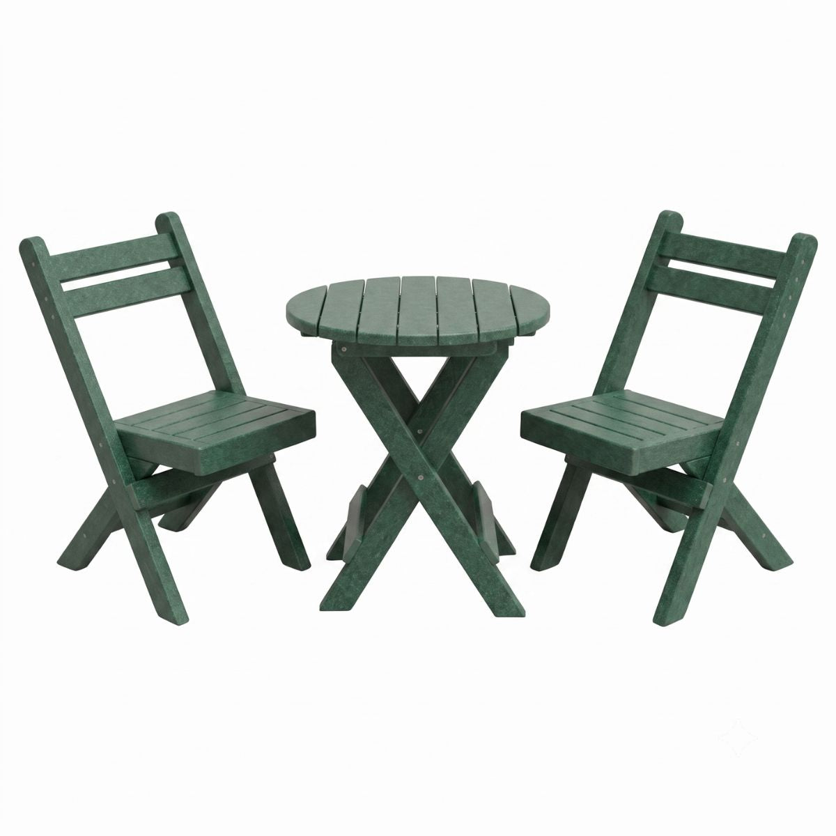 Keystone Amish Co. Coronado Round Poly Folding Bistro Set