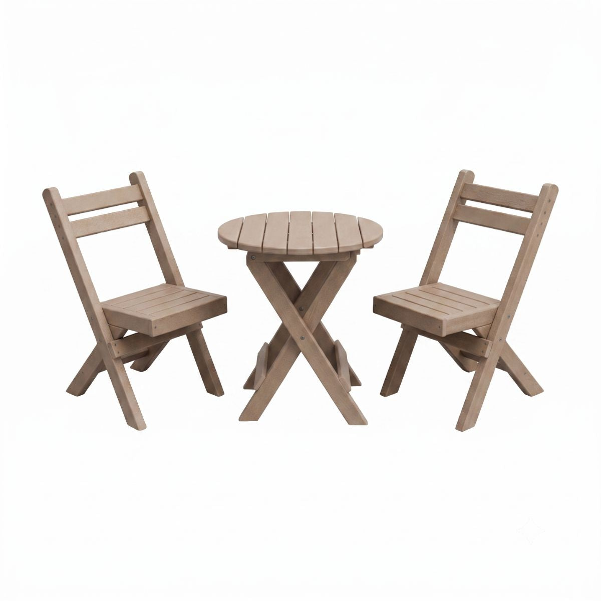 Keystone Amish Co. Coronado Round Poly Folding Bistro Set
