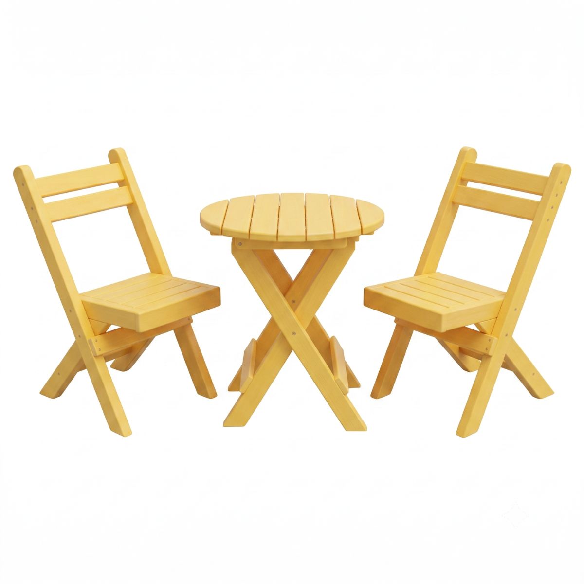 Keystone Amish Co. Coronado Round Poly Folding Bistro Set