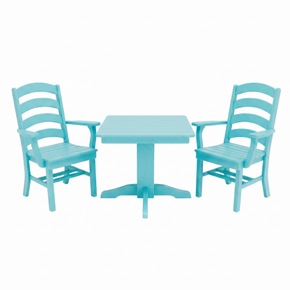 Keystone Amish Co. Josie 2 Person Poly Outdoor Dining Set with Square Table