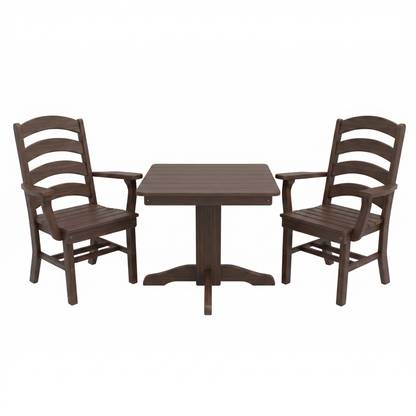 Keystone Amish Co. Josie 2 Person Poly Outdoor Dining Set with Square Table