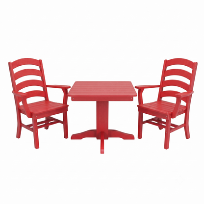 Keystone Amish Co. Josie 2 Person Poly Outdoor Dining Set with Square Table