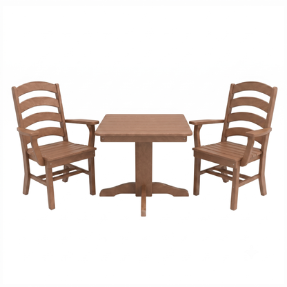 Keystone Amish Co. Josie 2 Person Poly Outdoor Dining Set with Square Table