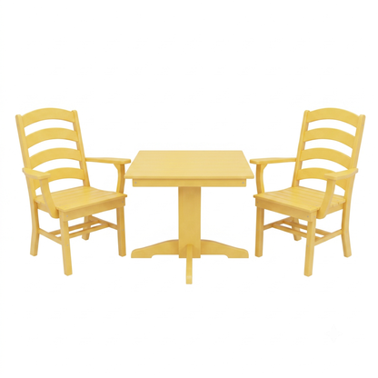 Keystone Amish Co. Josie 2 Person Poly Outdoor Dining Set with Square Table
