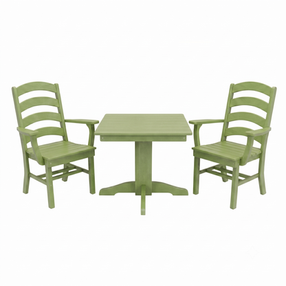 Keystone Amish Co. Josie 2 Person Poly Outdoor Dining Set with Square Table