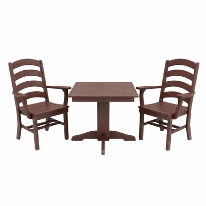 Keystone Amish Co. Josie 2 Person Poly Outdoor Dining Set with Square Table