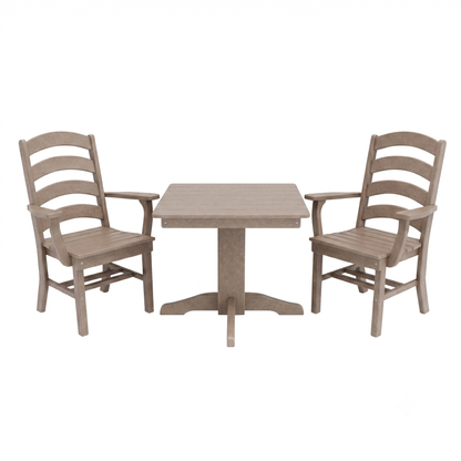 Keystone Amish Co. Josie 2 Person Poly Outdoor Dining Set with Square Table