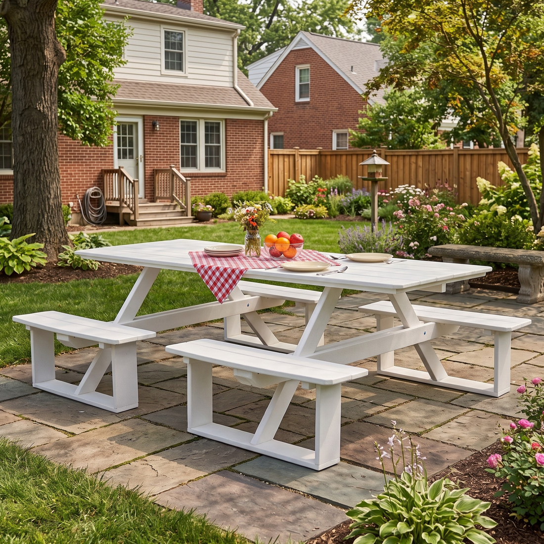 Keystone Amish Co. Traditional Walk-In Poly Lumber Picnic Table