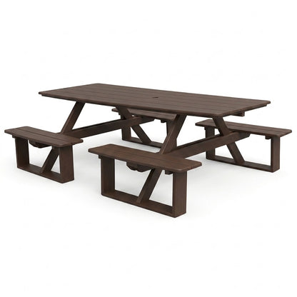 Keystone Amish Co. Traditional Walk-In Poly Lumber Picnic Table