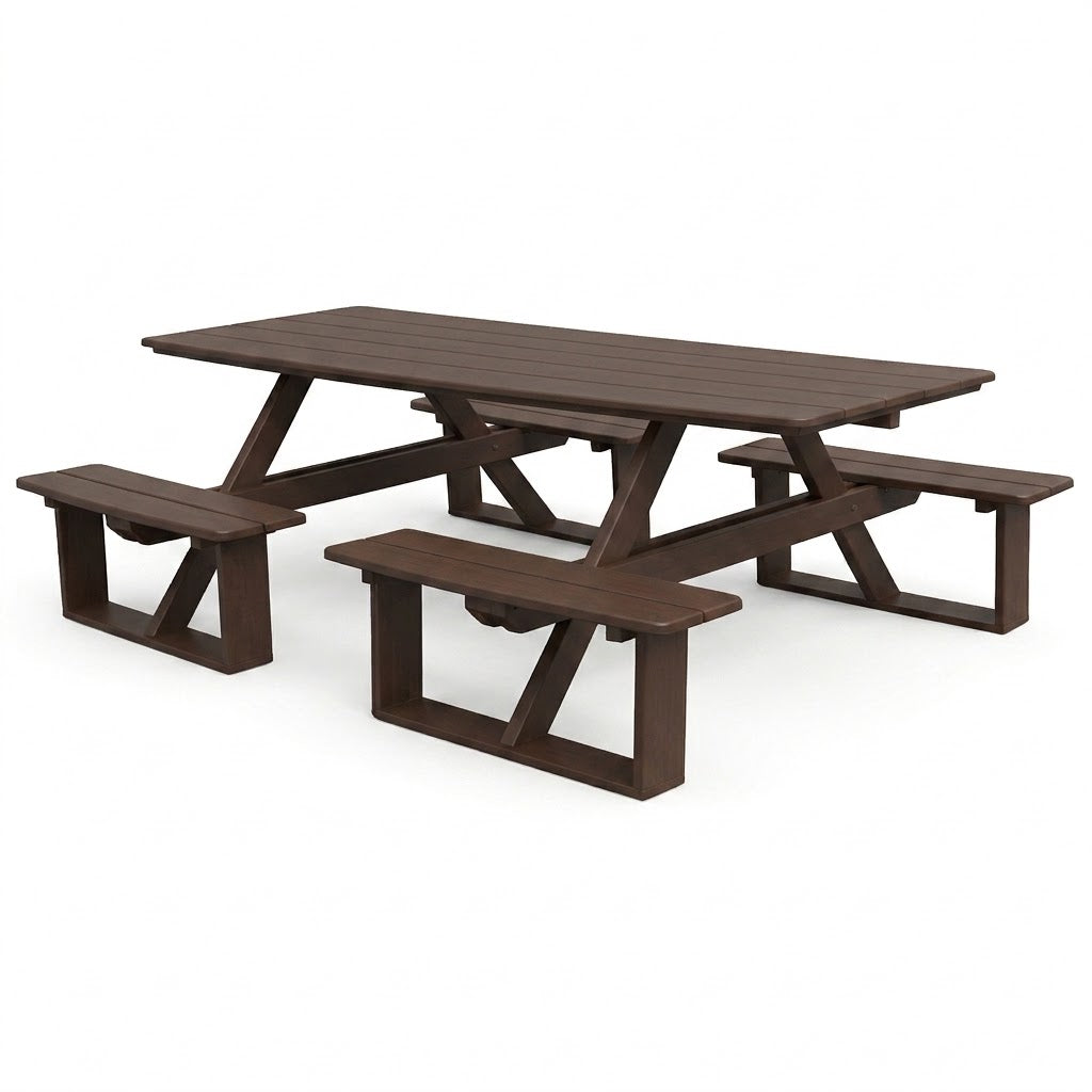 Keystone Amish Co. Traditional Walk-In Poly Lumber Picnic Table