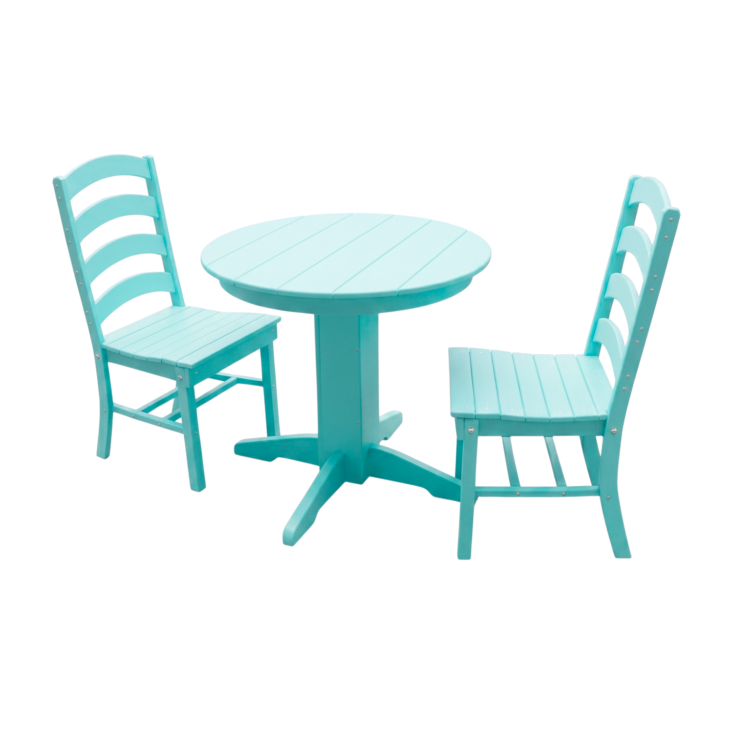 Keystone Amish Co. Josie 3-Piece Poly Outdoor Dining Set with Round Table