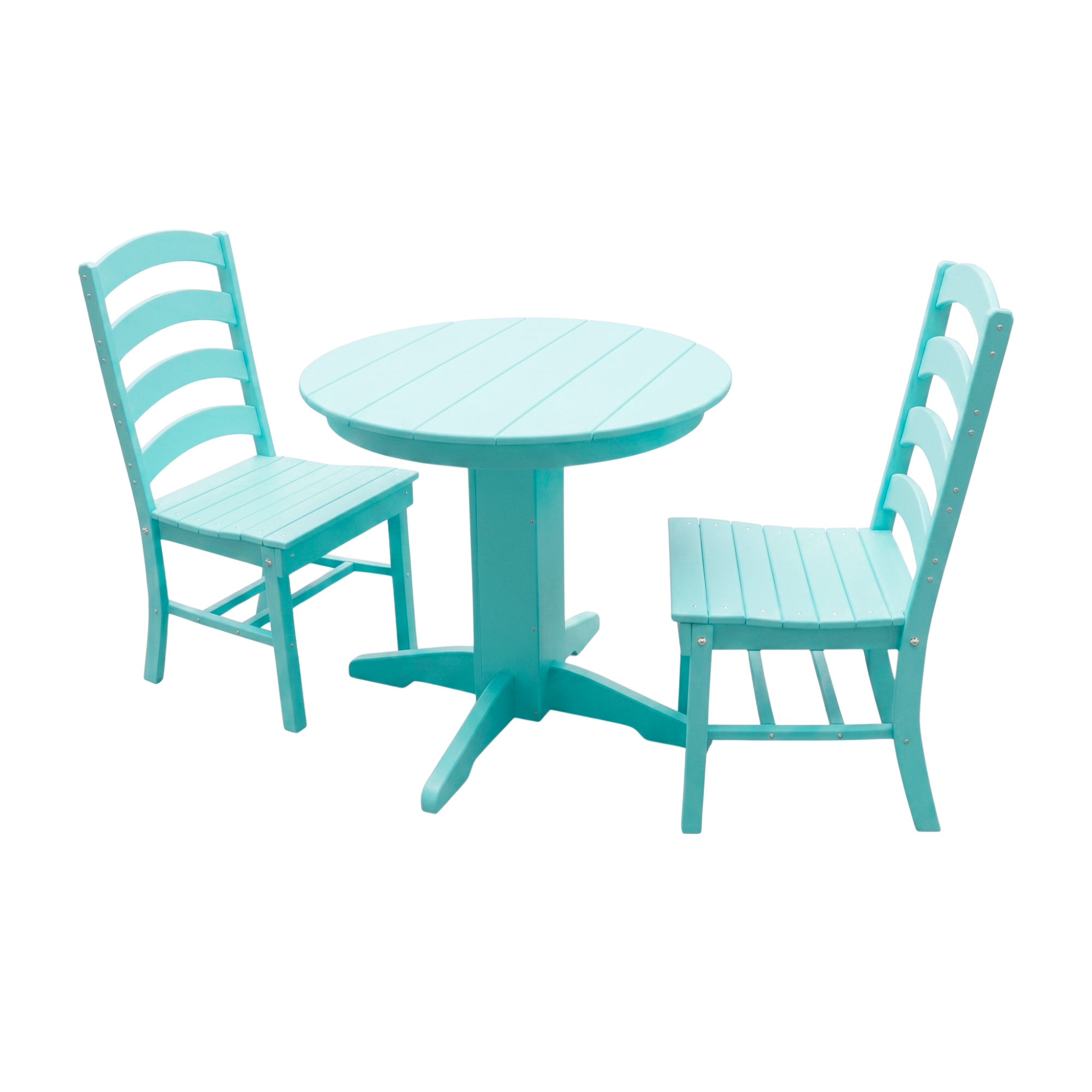 Keystone Amish Co. Josie 3-Piece Poly Outdoor Dining Set with Round Table