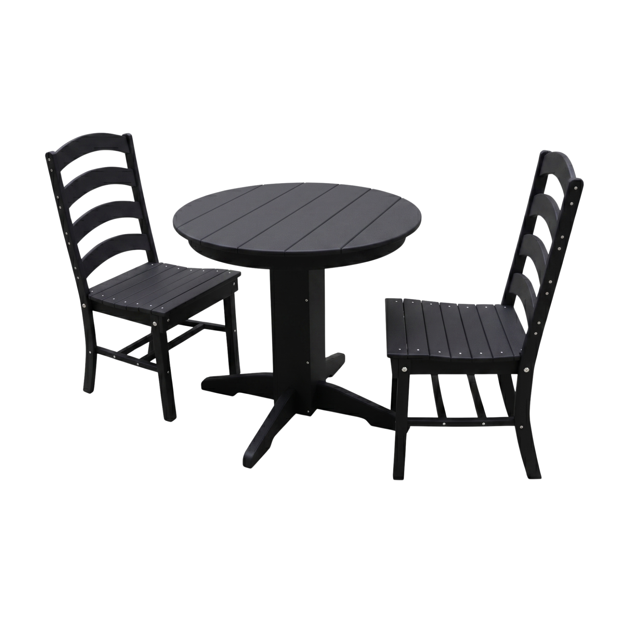 Keystone Amish Co. Josie 3-Piece Poly Outdoor Dining Set with Round Table