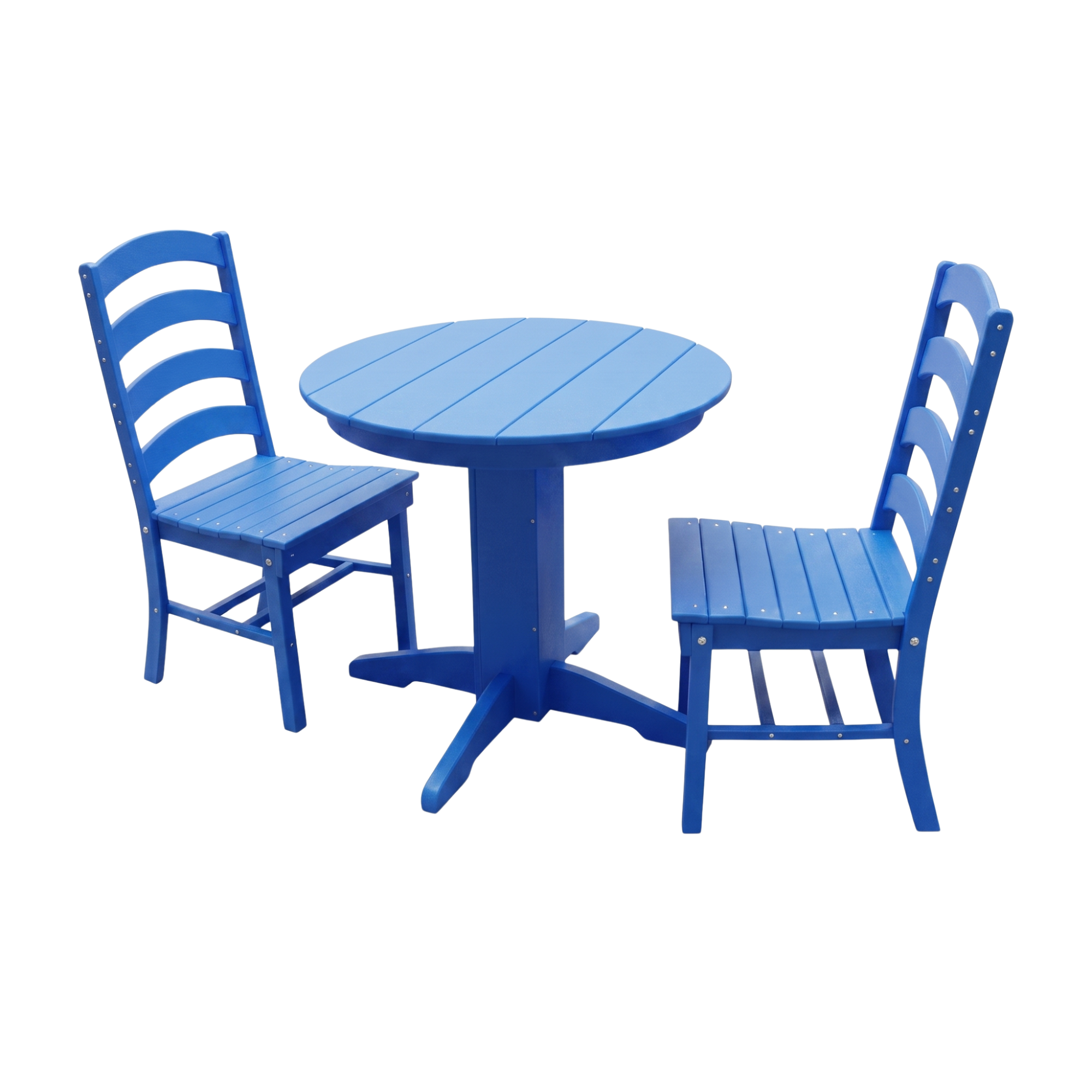 Keystone Amish Co. Josie 3-Piece Poly Outdoor Dining Set with Round Table