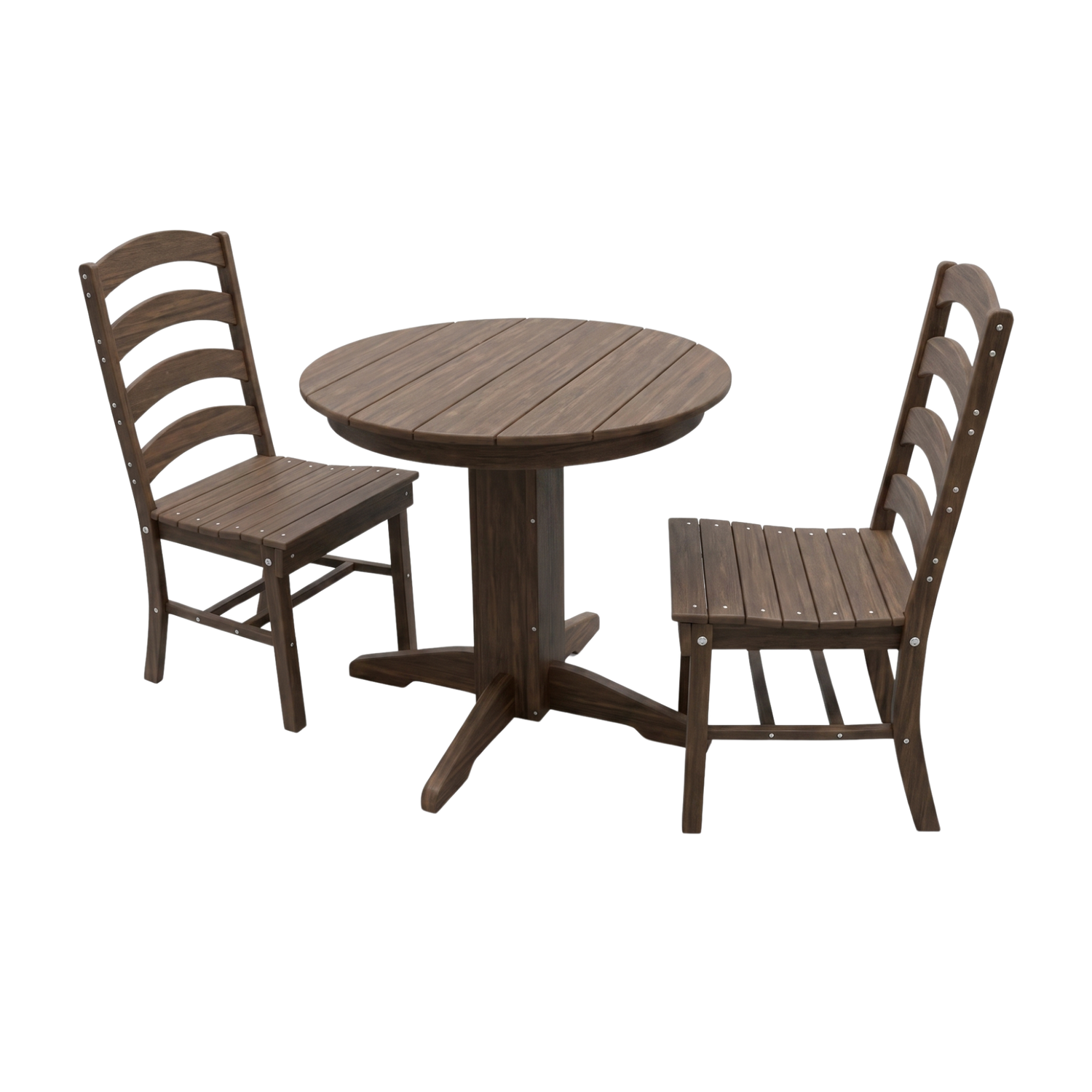 Keystone Amish Co. Josie 3-Piece Poly Outdoor Dining Set with Round Table