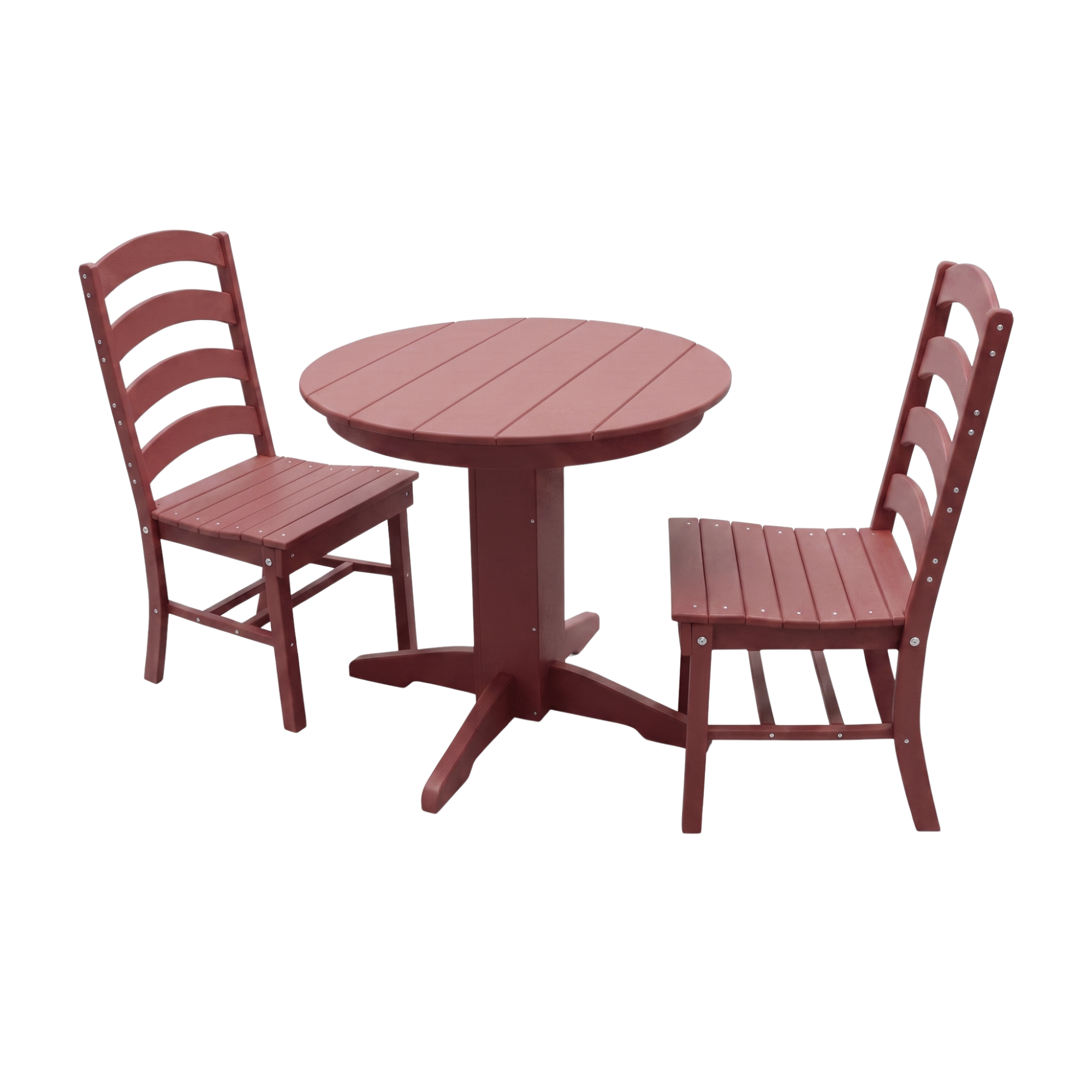 Keystone Amish Co. Josie 3-Piece Poly Outdoor Dining Set with Round Table