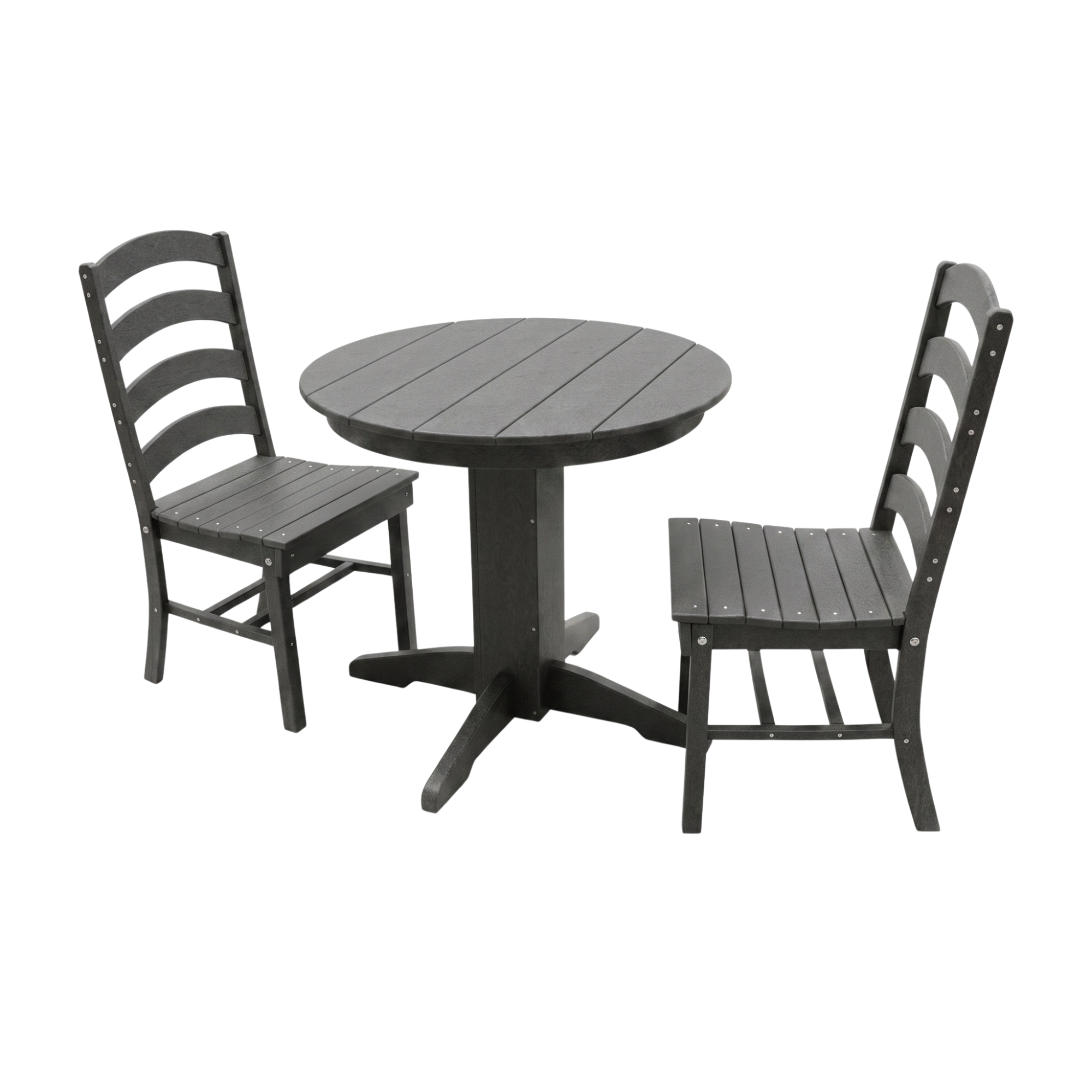 Keystone Amish Co. Josie 3-Piece Poly Outdoor Dining Set with Round Table