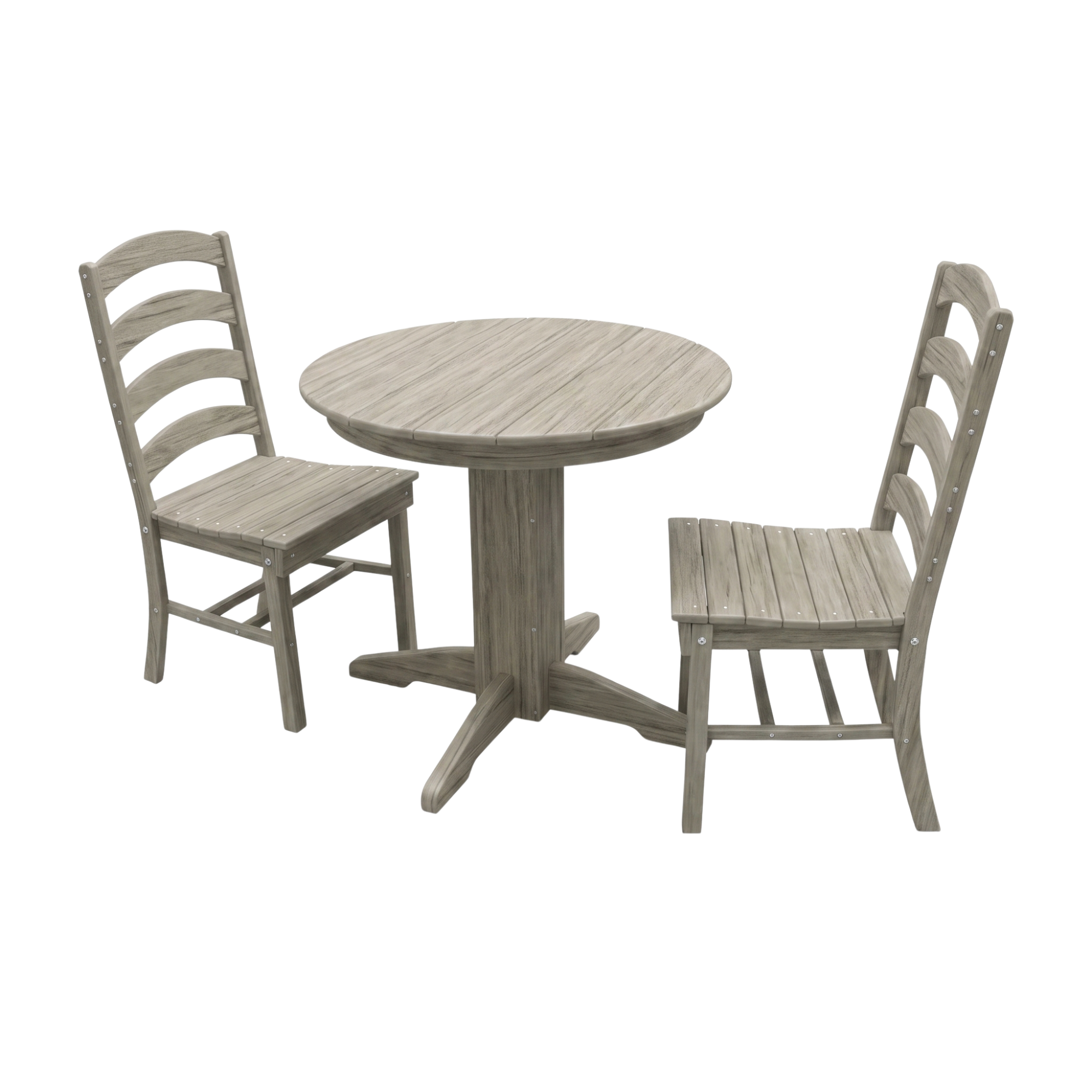 Keystone Amish Co. Josie 3-Piece Poly Outdoor Dining Set with Round Table