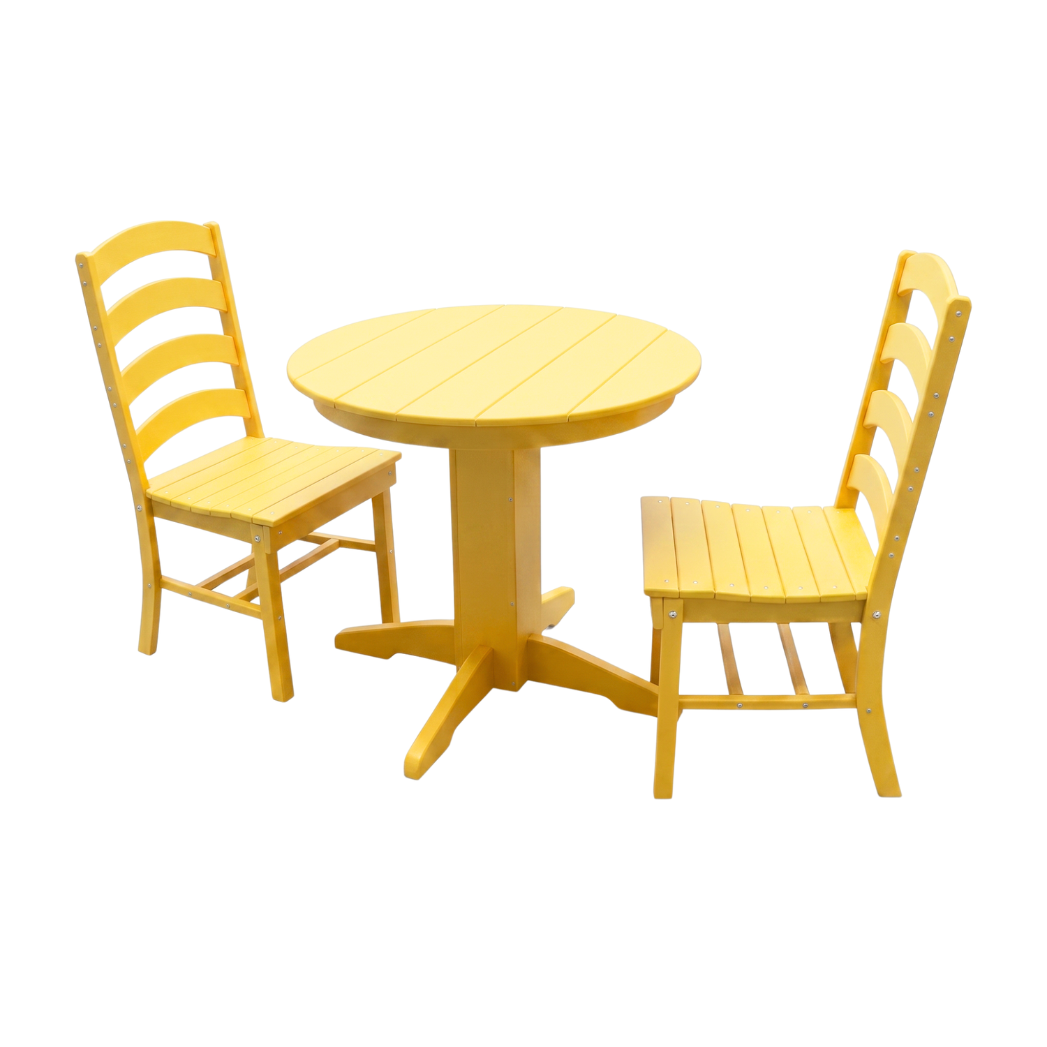 Keystone Amish Co. Josie 3-Piece Poly Outdoor Dining Set with Round Table