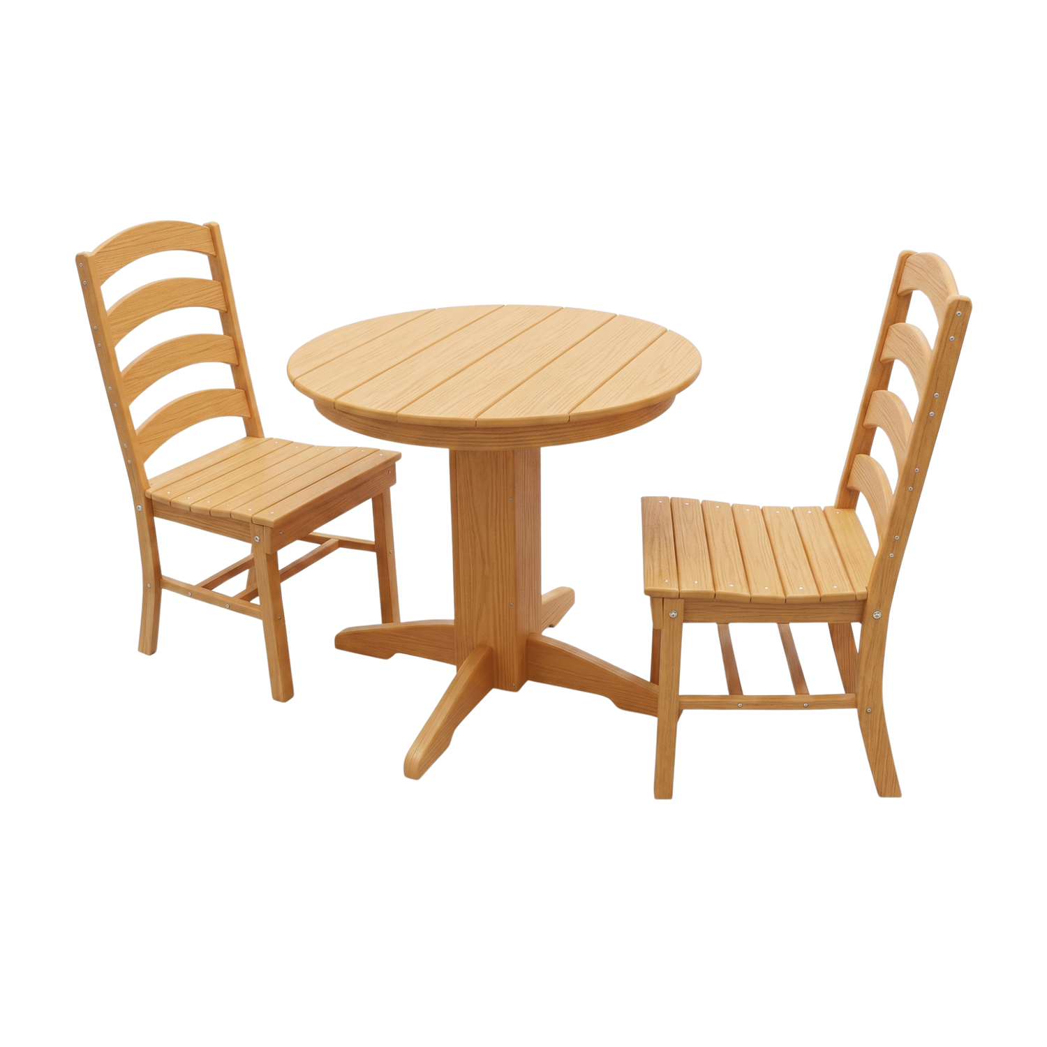 Keystone Amish Co. Josie 3-Piece Poly Outdoor Dining Set with Round Table
