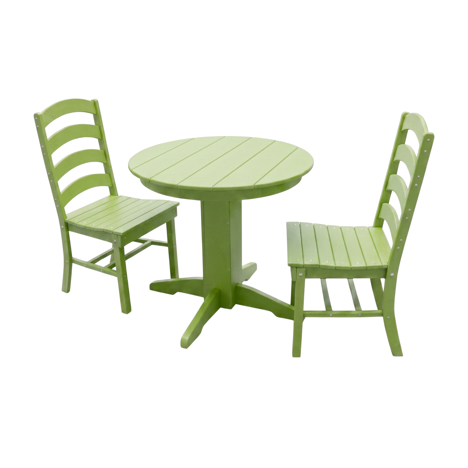 Keystone Amish Co. Josie 3-Piece Poly Outdoor Dining Set with Round Table