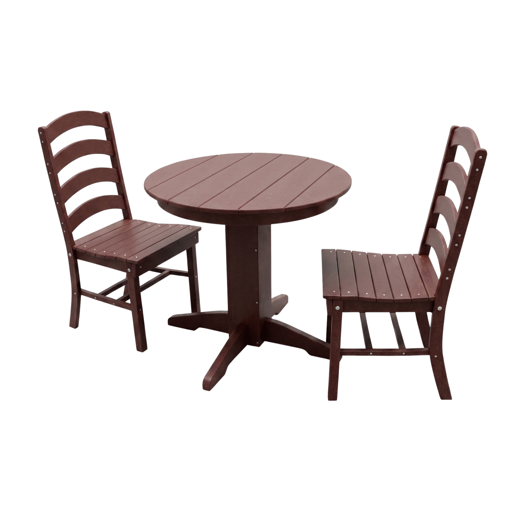 Keystone Amish Co. Josie 3-Piece Poly Outdoor Dining Set with Round Table