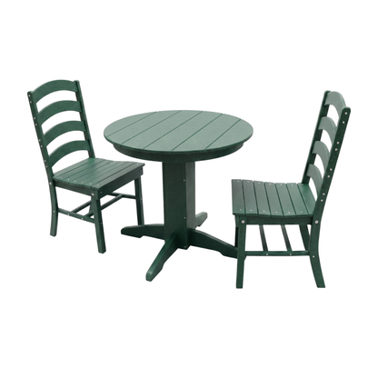 Keystone Amish Co. Josie 3-Piece Poly Outdoor Dining Set with Round Table