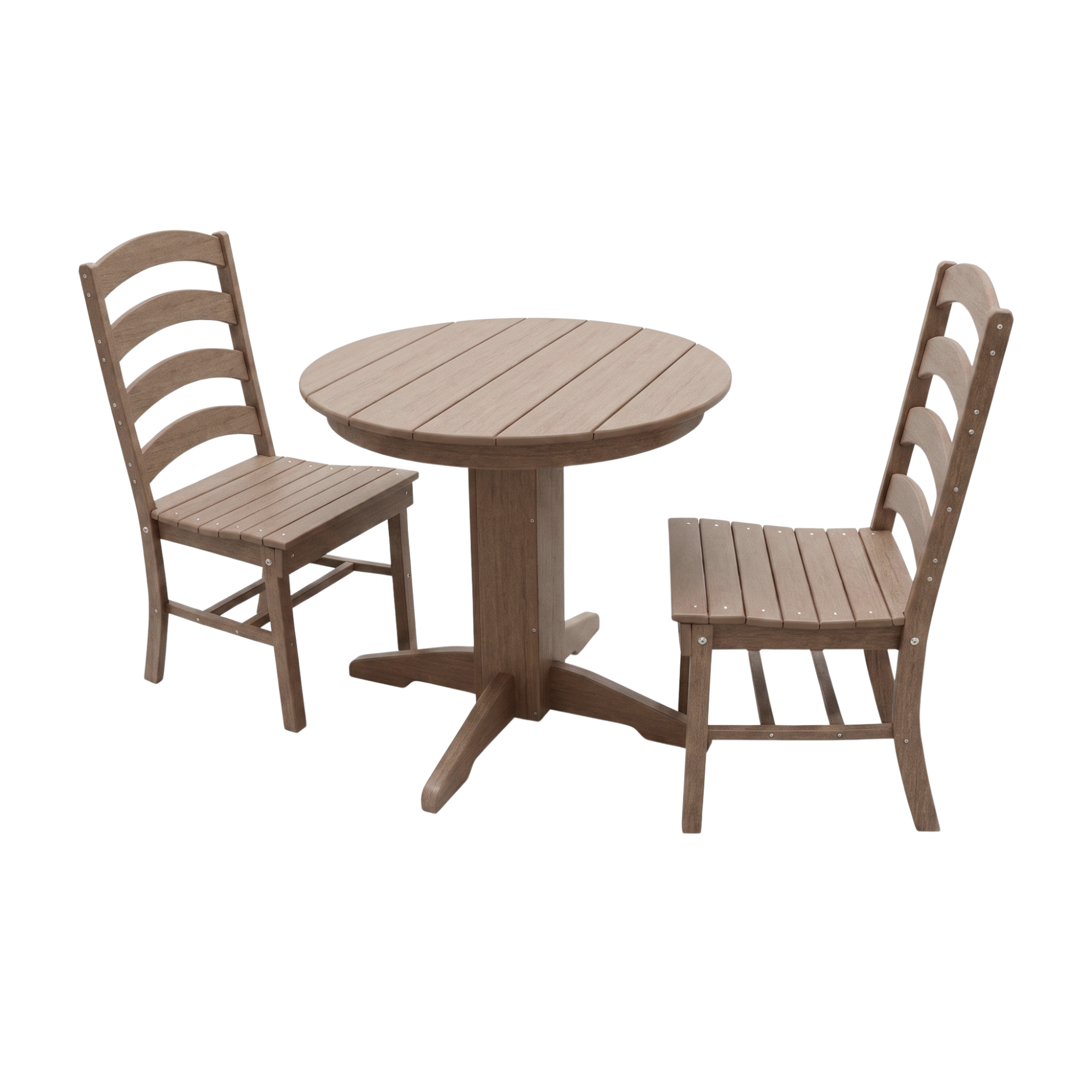 Keystone Amish Co. Josie 3-Piece Poly Outdoor Dining Set with Round Table