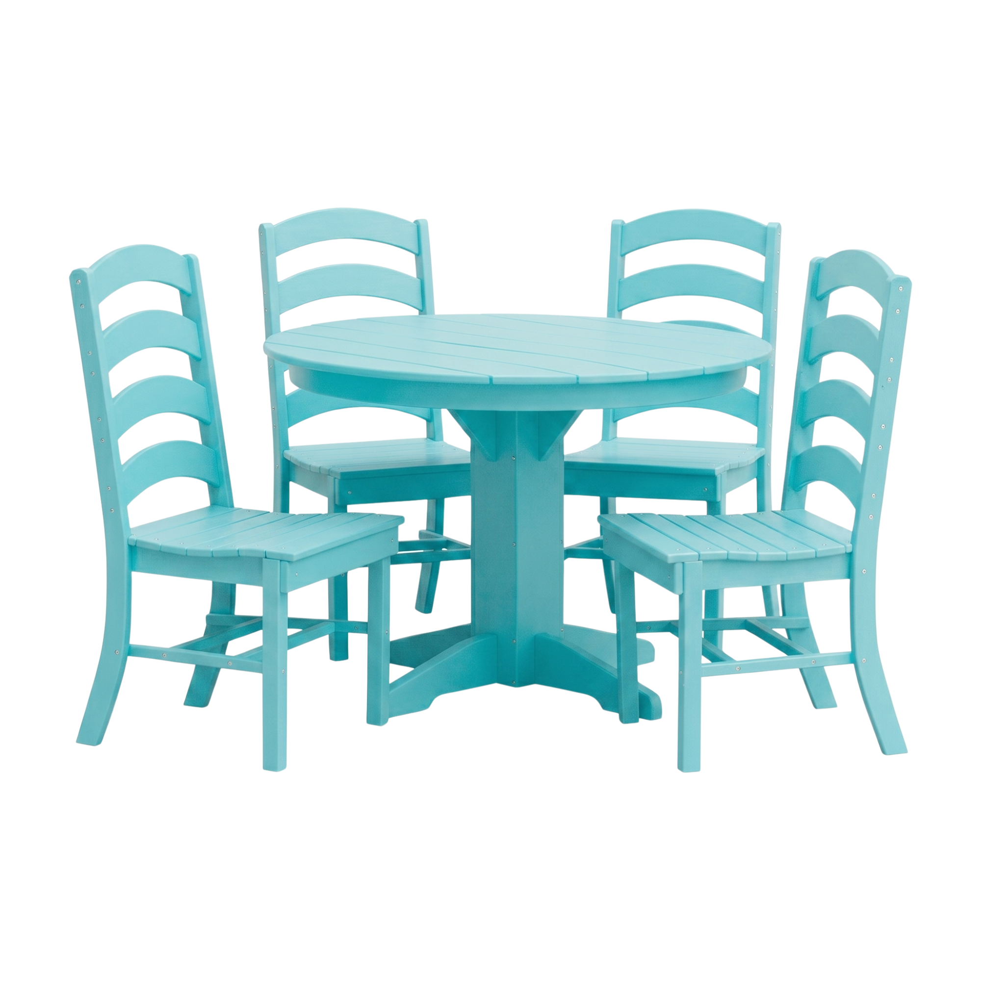 Keystone Amish Co. Josie 5-Piece Poly Outdoor Dining Set with Round Table
