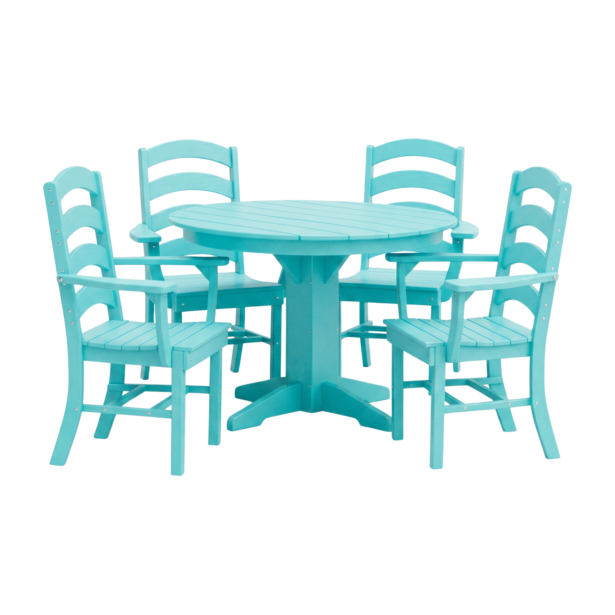 Keystone Amish Co. Josie 5-Piece Poly Outdoor Dining Set with Round Table