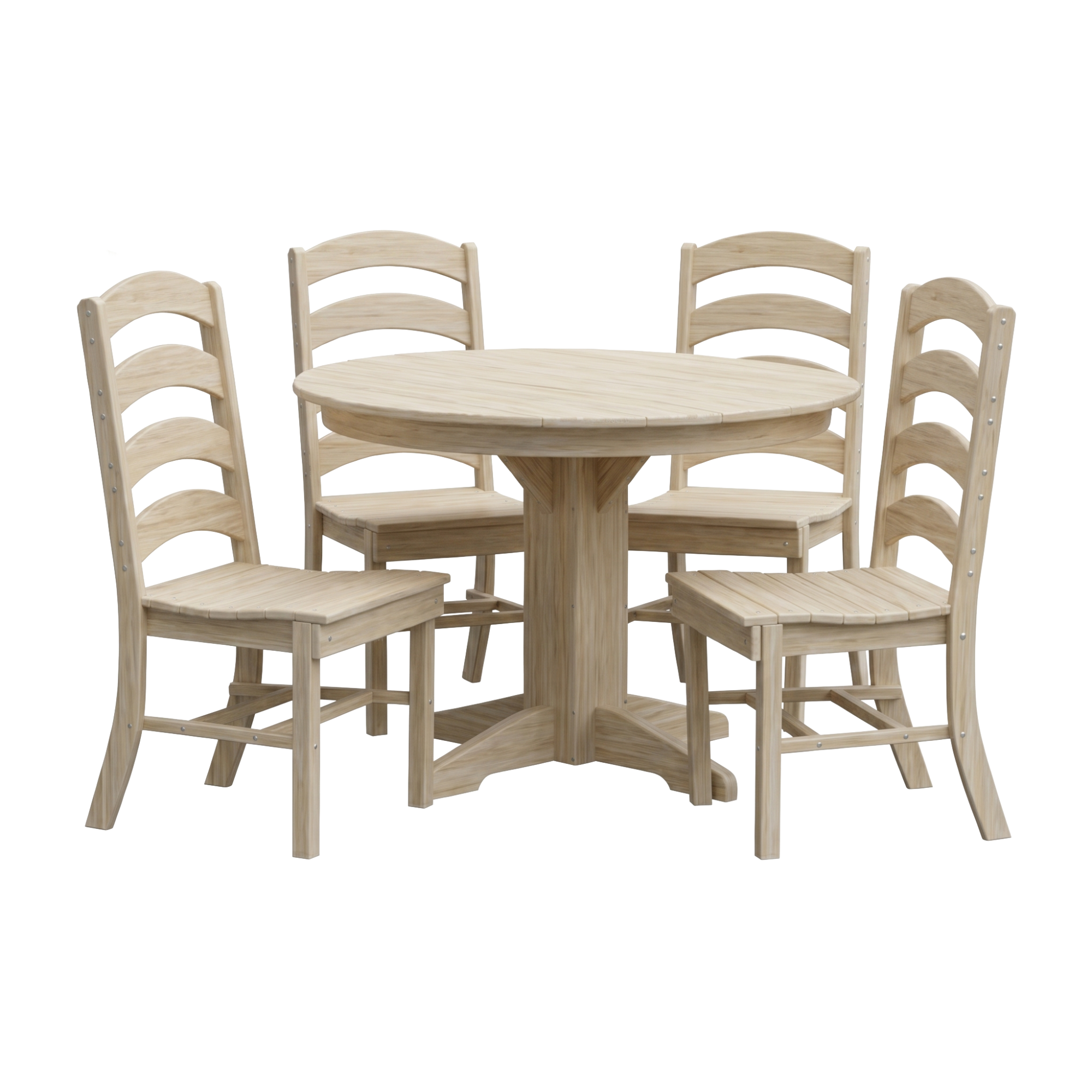 Keystone Amish Co. Josie 5-Piece Poly Outdoor Dining Set with Round Table
