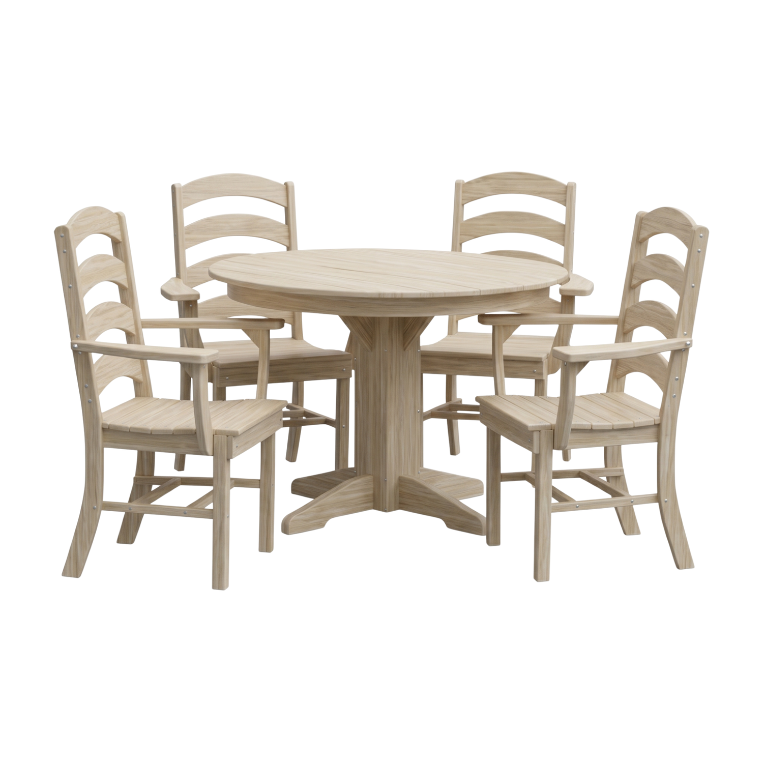Keystone Amish Co. Josie 5-Piece Poly Outdoor Dining Set with Round Table