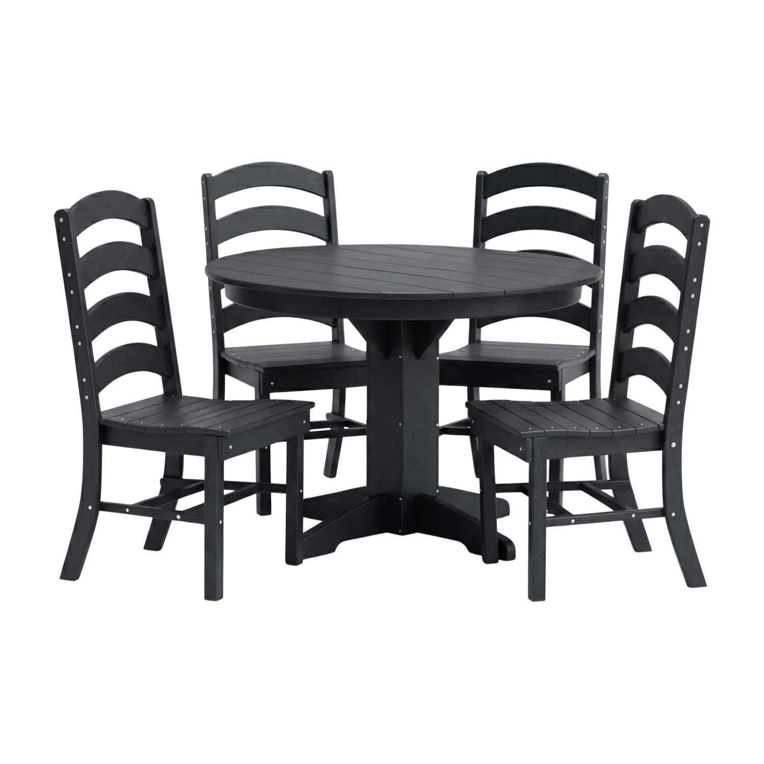 Keystone Amish Co. Josie 5-Piece Poly Outdoor Dining Set with Round Table