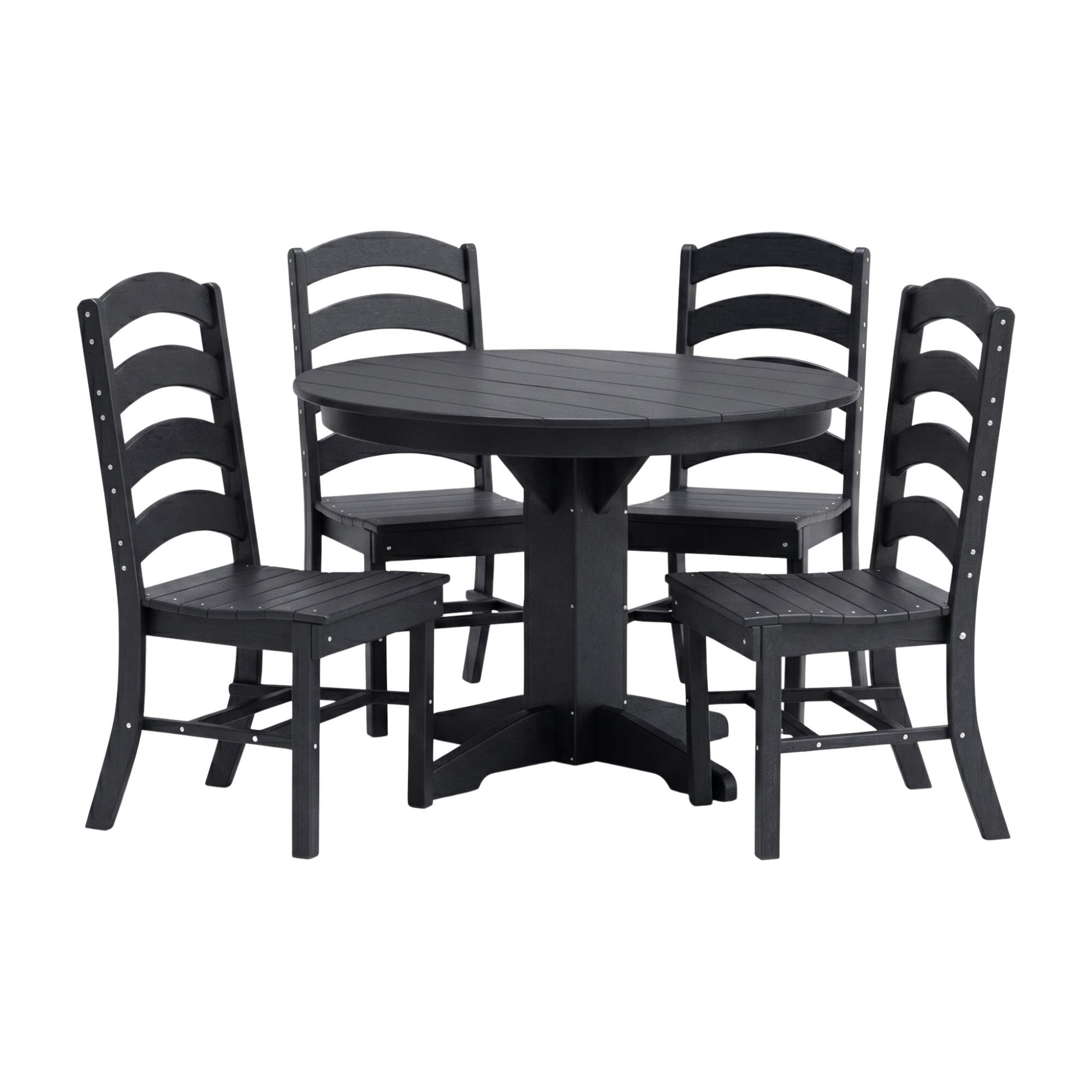 Keystone Amish Co. Josie 5-Piece Poly Outdoor Dining Set with Round Table