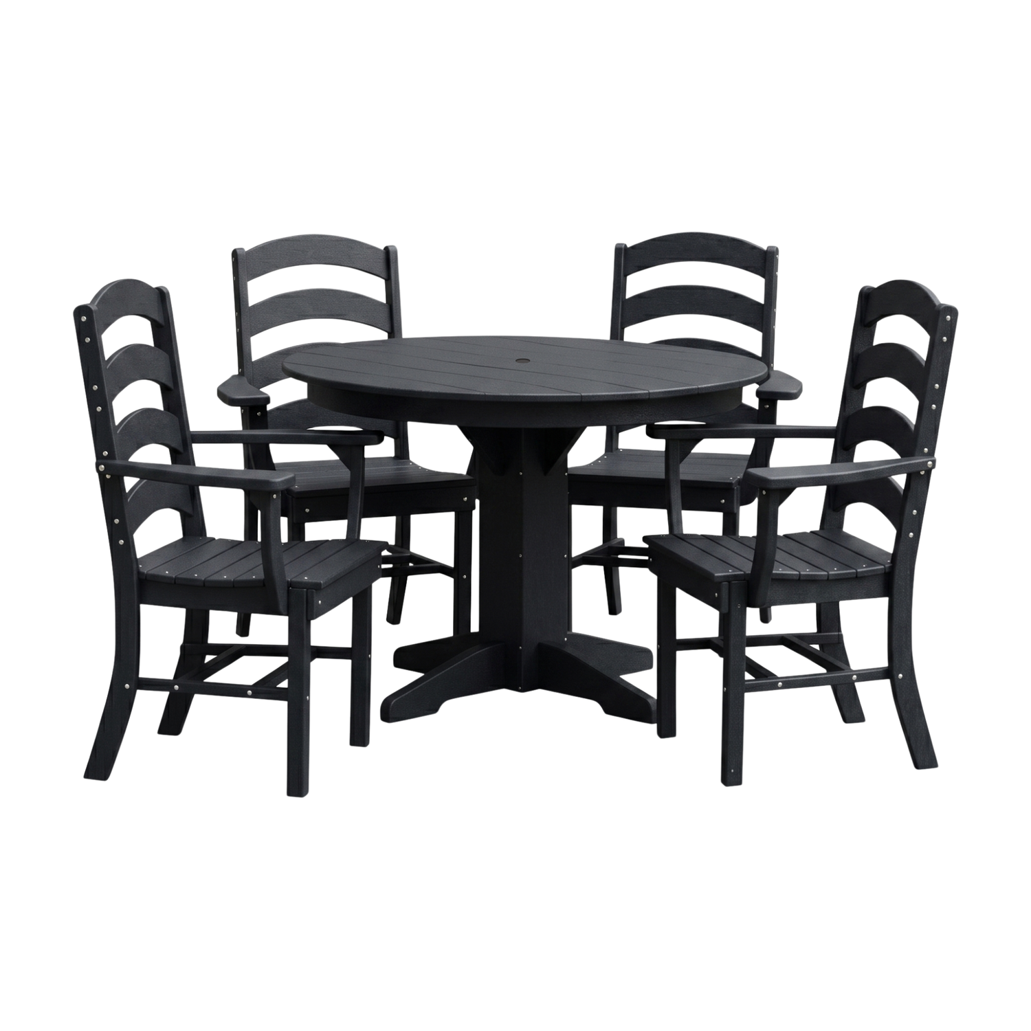 Keystone Amish Co. Josie 5-Piece Poly Outdoor Dining Set with Round Table